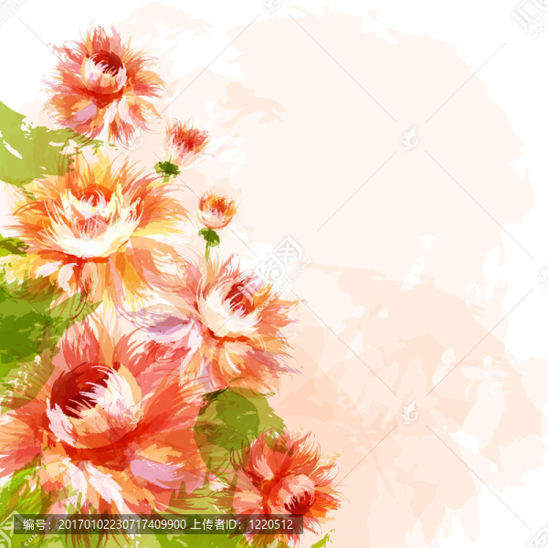 背景與菊花
