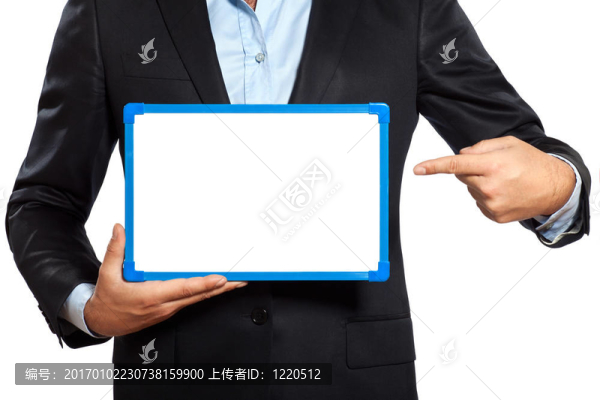 合一商務(wù)人士手執(zhí)展示白板