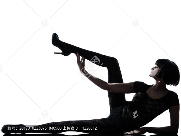 女人的腿的輪廓