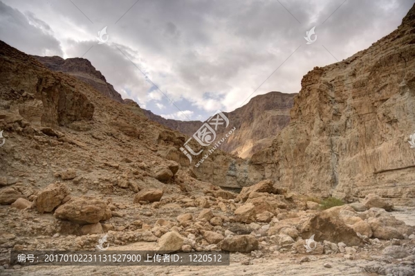 朱迪亞沙漠死海附近的以色列徒步旅行