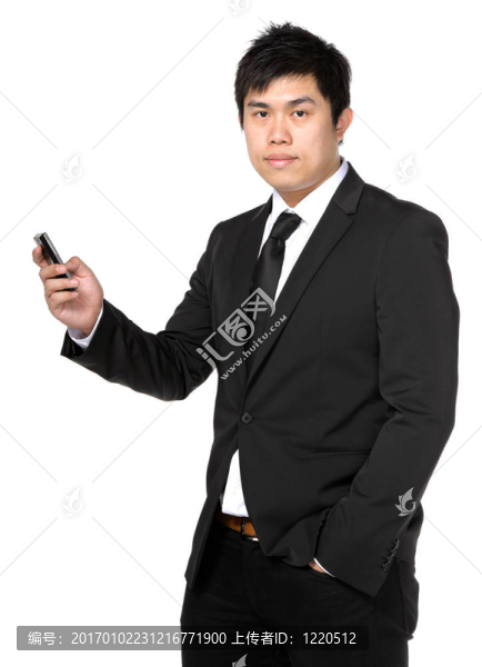 年輕商務(wù)人士帶手機(jī)