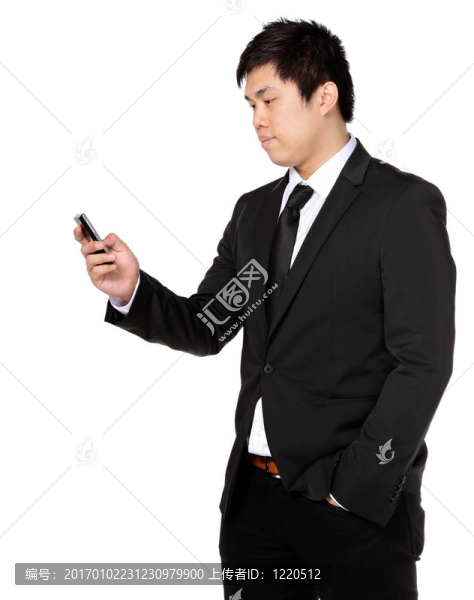 年輕商務(wù)人士帶手機(jī)