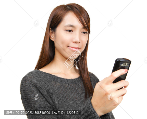 手機(jī)上的女孩文字