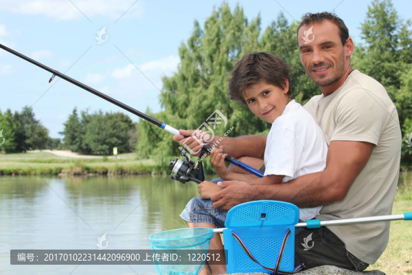 父子釣魚