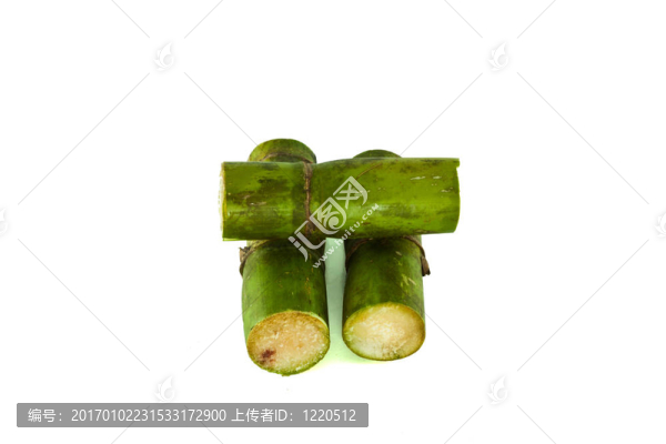 白色背景甘蔗