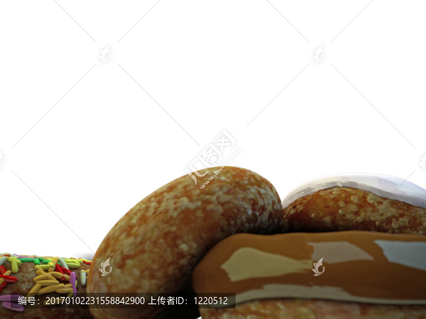 甜甜圈孤立在白色背景