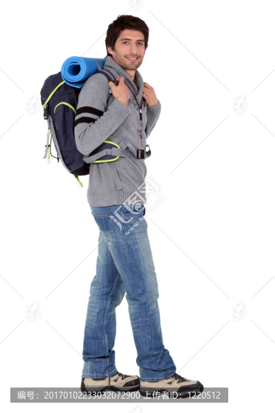 在工作室男背包