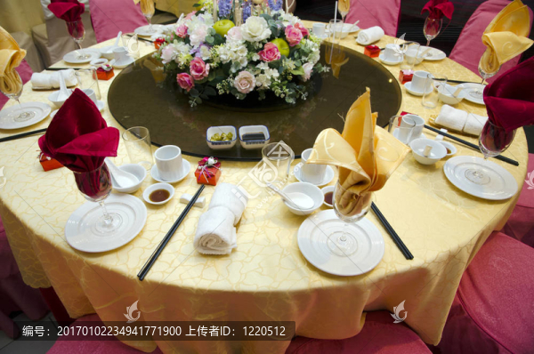 餐廳的婚禮桌