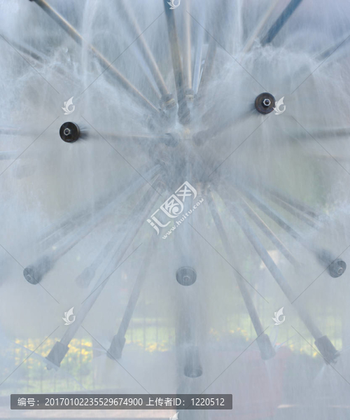 一個(gè)措施像噴泉在米拉弗洛雷斯特寫；利馬；秘魯