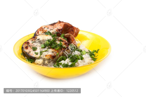 米飯魚片
