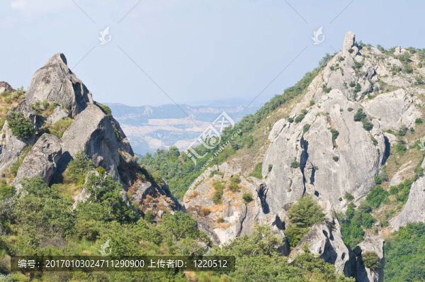 Pietrapertosa的全景。巴斯利卡塔大區(qū)。意大利.
