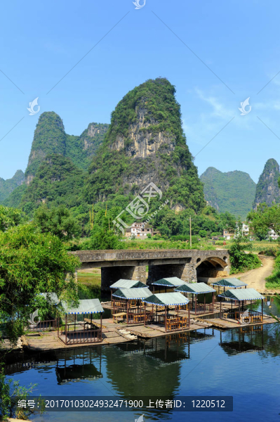 在陽朔桂林美麗的喀斯特景觀；中國