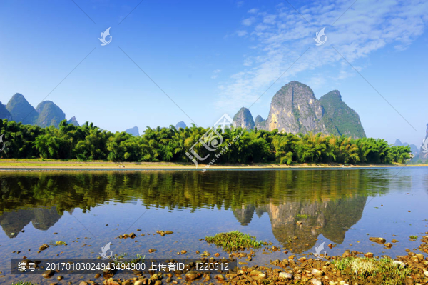 在陽朔桂林美麗的喀斯特景觀；中國