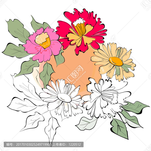 鮮花賀卡模板