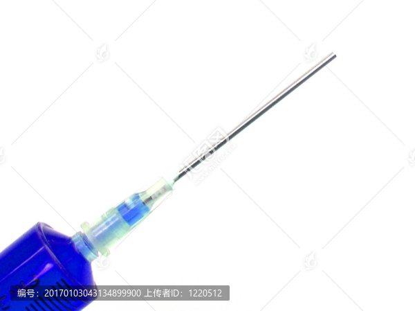 藍(lán)色的注射器