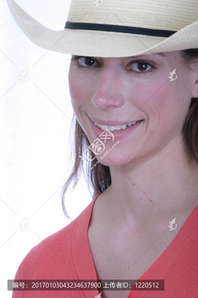 傻笑的女牛仔