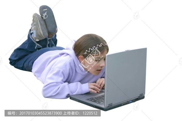 女孩在電腦3