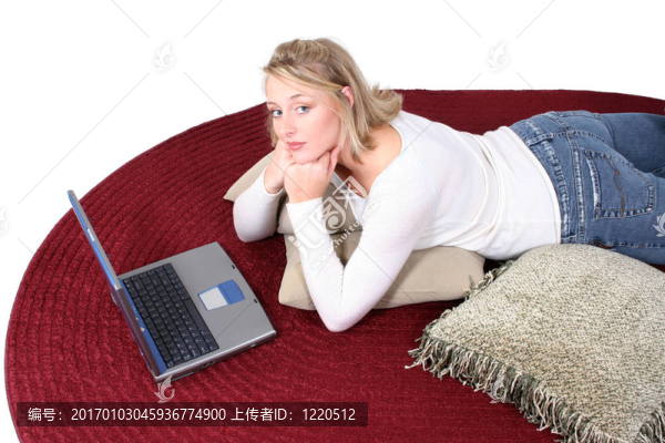 女人的筆記本電腦