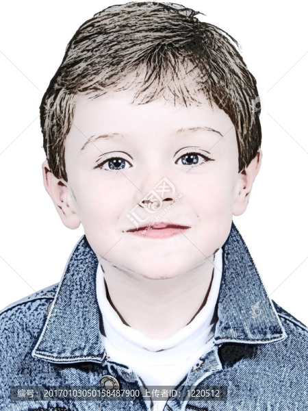 Denim,Jacket的男孩插圖
