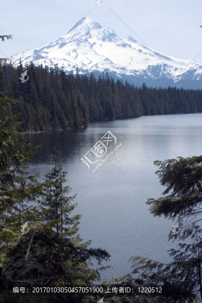 來自湖心島的Mt,Hood