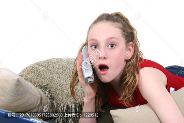 十幾歲的女孩的電話