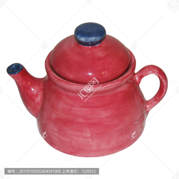 藍(lán)色的小紅莓的茶壺
