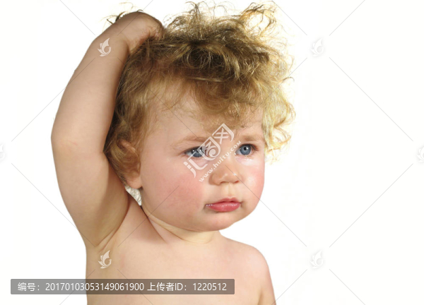 可愛的頭發(fā)的嬰兒
