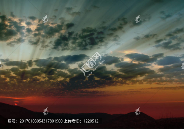 夕陽的光線