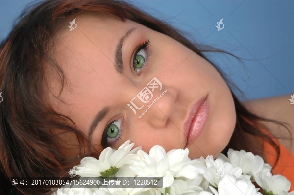 女人與花