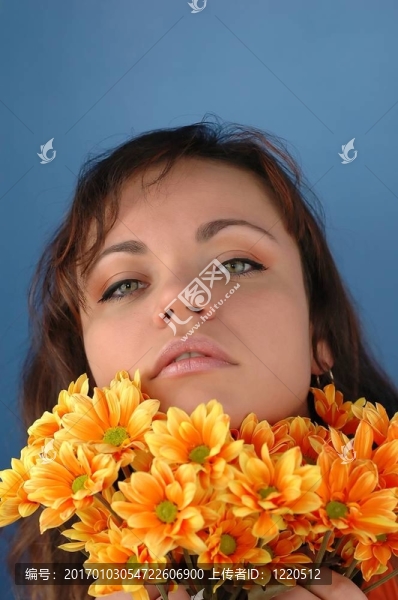 女人與花