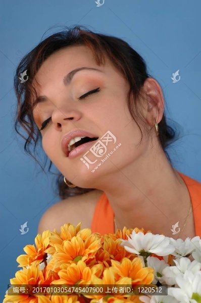女人與花