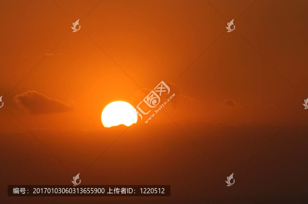 橙色的太陽
