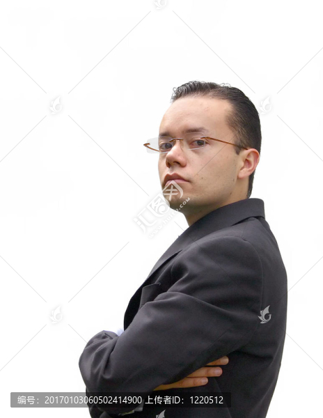 戴眼鏡的JC的生意人