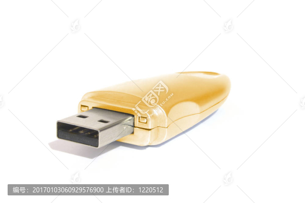 金色的USB存儲器