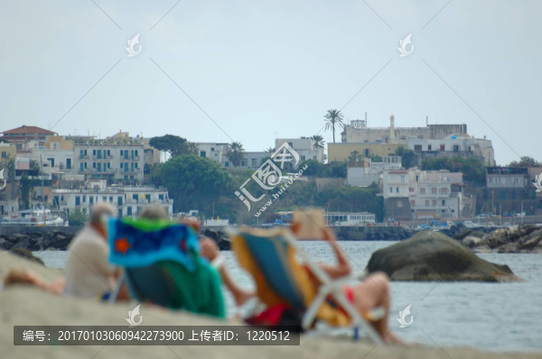 在海灘上