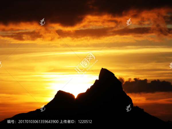 峰日落