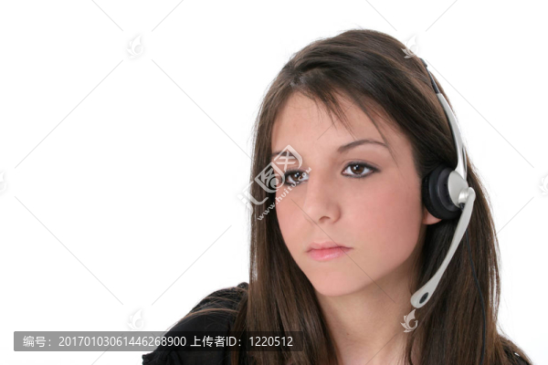 少女的耳機