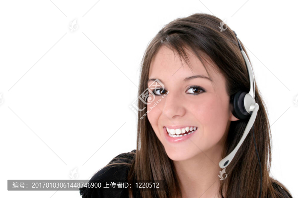 少女的耳機