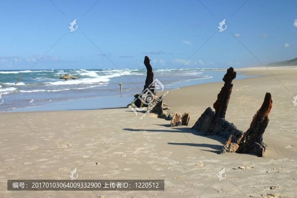 船在沙