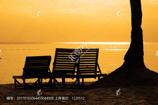 夕陽的剪影