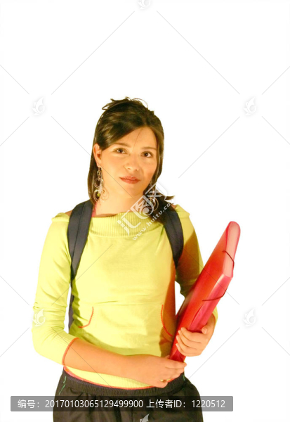 帶袋和文件夾的女孩2