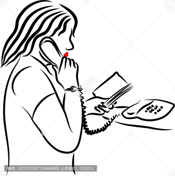 接電話的女士
