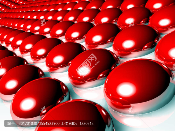 紅色的3D球體