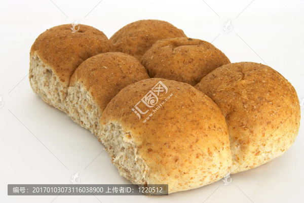 褐色面包卷
