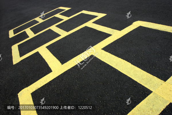 跳房子游戲黃色路面