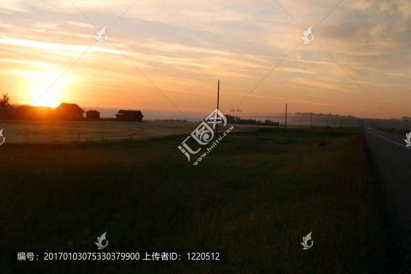 農村的日出