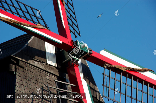 風(fēng)車特寫。