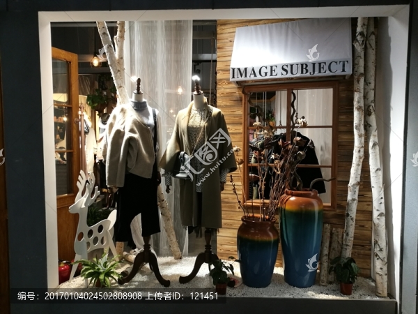 櫥窗,女裝陳列,服裝店,超市櫥