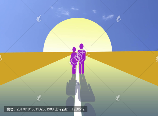 已婚夫婦正在散步