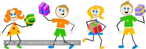 禮品盒的孩子